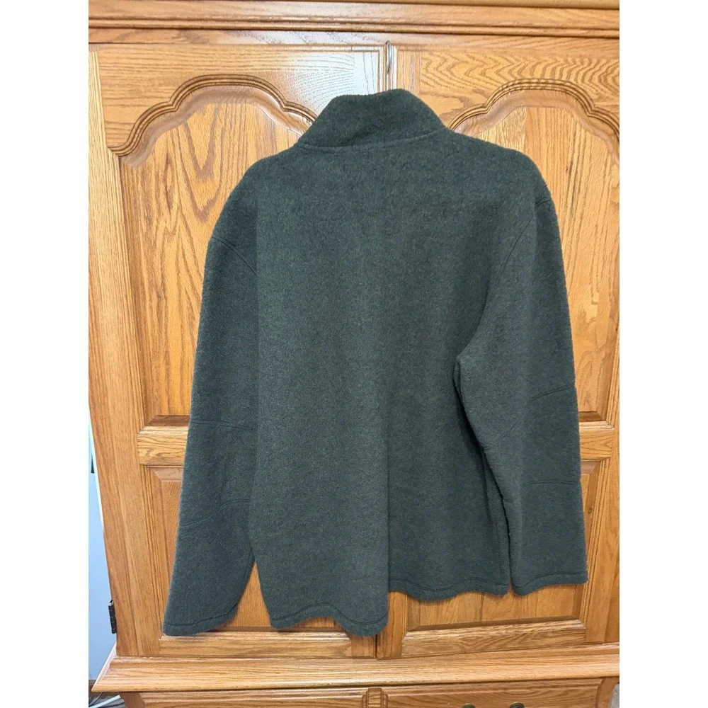 Smartwool Hudson Trail Fleece Half Zip Sweater Mens XL Dark Green Hiking